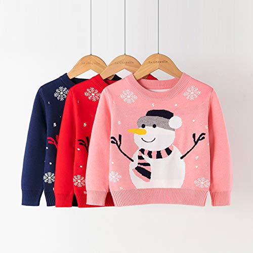 Girls Boys Christmas Sweater Toddler Baby Snowman Long Sleeve Crewneck Pullover Trendy Knitwear Children Sweaters4