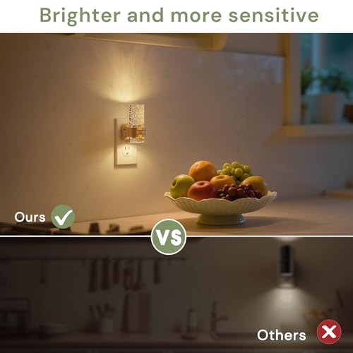 Image of L LOHAS LED Motion Sensor Night Light, 4 Pack Bubble Night Lights Plug into Wall,3CCT Color Temperature Change MINI Night-Light,Dimmable Nightlights with Dusk to Dawn Sensor for Rooms Bathroom Hallway