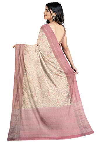Image of Pothys Women's Grey Art Raw Silk Saree With Blouse Piece (B7749 Grey)
