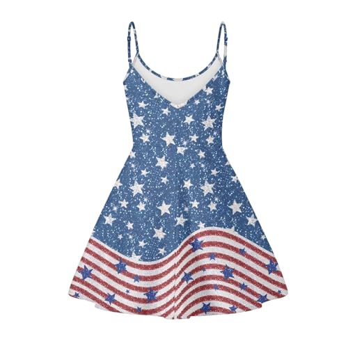 Image of Cozeyat Women Girls Summer Sleeveless Dress Casual Swing Beach Cover Up Knee Length Dresses,Large Size XS-4XL