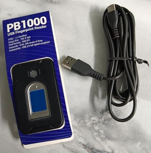 Image of Precision PB1000 L1 Biometric Fingerprint USB Scanner with RD Service & Version & High Security and Durability Scanner Device (Black)