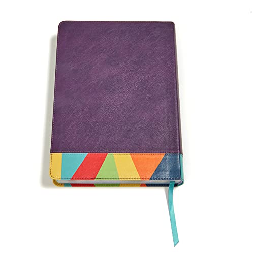 Rvr 1960 Biblia de Estudio Arcoiris, Morado/Multicolor: Reina-Valera 1960, morado simil piel, / Mult