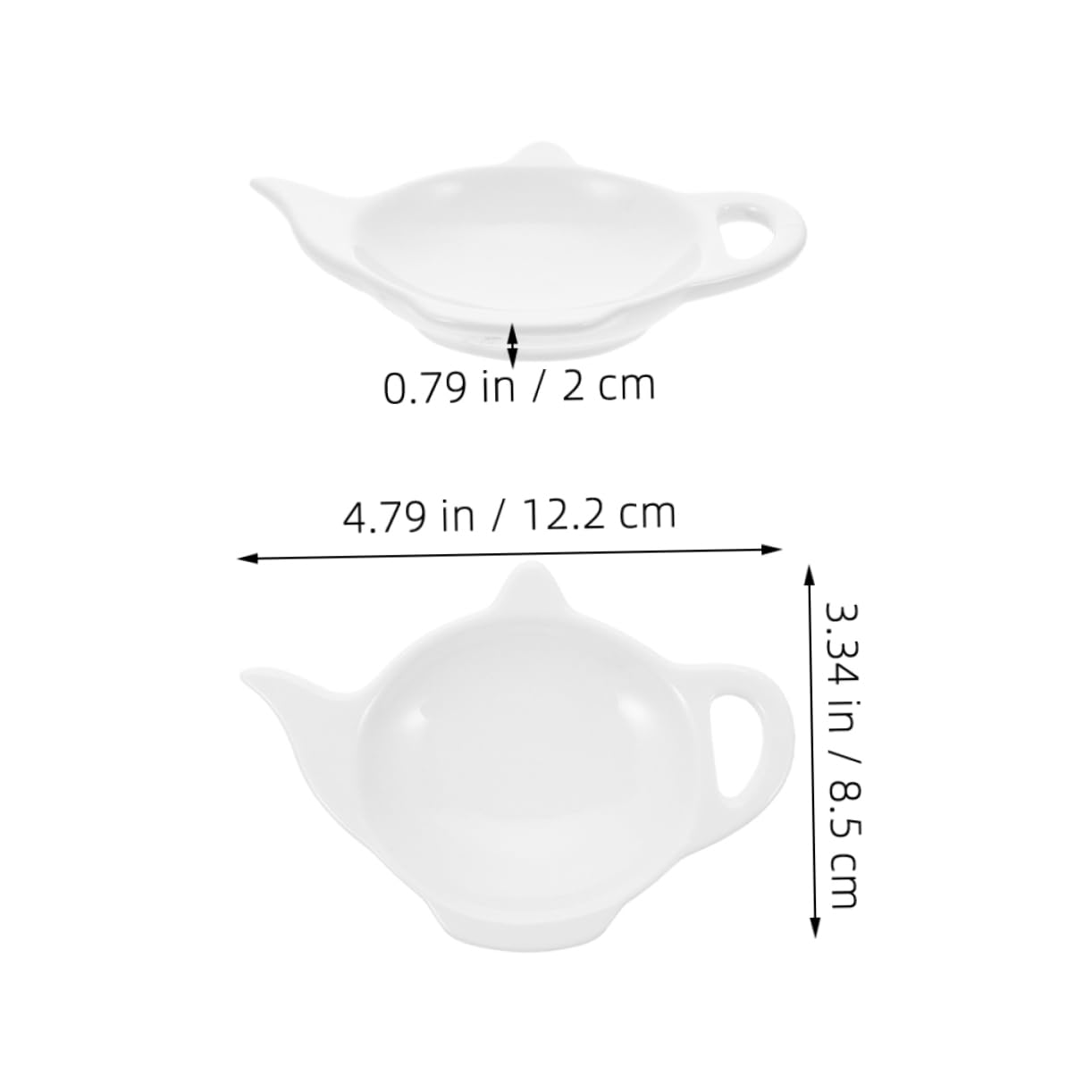Alipis 3pcs Teapot-Shaped Ceramic Tea Bag Holder Set Cute and Functional Dish for Afternoon Tea Versatile Tray for Condiments and Items Elegant Design for Various Occasions