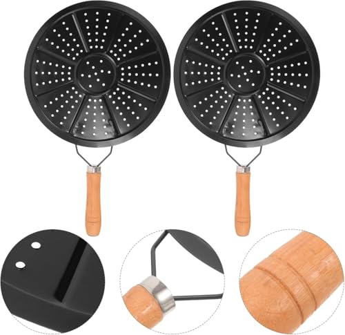 Image of BBQ Frying Plate Solid Stainless Steel Household Kitchen Gas Stove Heat Diffuser Cookware Top Plate Reducer Flame Arrester Cooking Conduction Kitchen Supplies Nonstick Oil Simmer (Black)