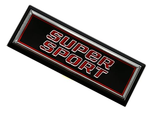 Image of 1pc New Super Sport Dash Emblem 3D Badge Replacement for 81-87 El Camino 83-88 Monte Carlo SS (Chrome Red)