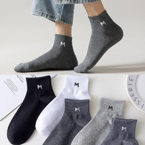 10pcs Solid Color Retro Crew Socks Casual Socks for Men and Women Large (Muticolor)