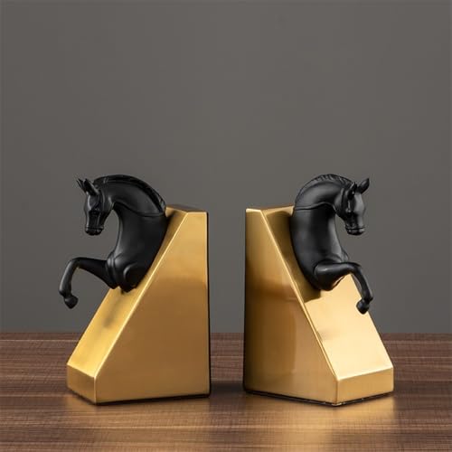 Sujetalibros minimalistas de resina decorativos para estanterías de casa 6