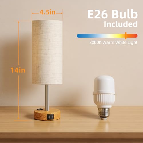 Lámpara de mesa para noche con touch y carga USB miniatura 6