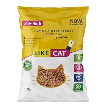 Granulado Higiênico de Madeira Like Cat 10kg