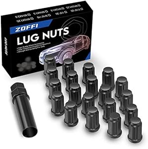 ZOFFI M12x1.5 Lug Nuts - Compatible with 1994-2013 Chevy Impala, 1998-2019 Honda Accord CRV Civic, 2003-2008 Honda Pilot Aftermarket Wheel - 20pcs Closed End Spline Lug Nuts