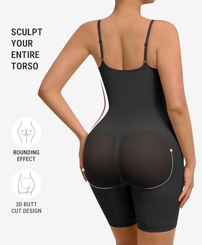 Image of FeelinGirl Shapewear Tummy Control Seamless Bodysuit Hip Enhancer Body Shaper for Women