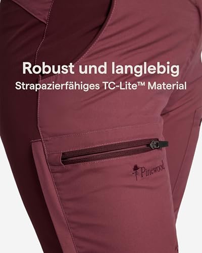 Pinewood Damen Trekkinghose Caribou TC mit 4 Wege-Stretch, robuste, schnelltrocknende & umweltfreundliche Wanderhose, passgenaue Outdoorhose