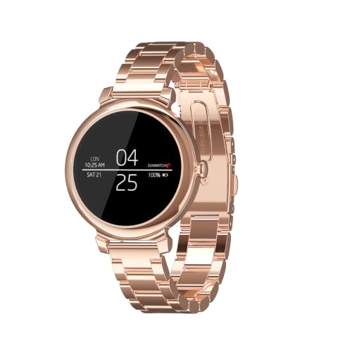 Zenwatch Lily Damen Smartwatch 1 1 Zoll AMOLED (360x360) Bluetooth-Anrufe 100+ Sportmodi Puls- & SPO?-Messung Schlaftracking IP68 185 mAh Android & iOS kompatibel (Rosegold)