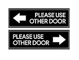 Please Use Other Door Sticker Vinyl Decal Stickers Office Sign 2 Pack Set - Self Adhesive Business Signs, Door Sign Peel & Stick exit Sign for Offices, Stores, Businesses and Shops. by A&B Traders
