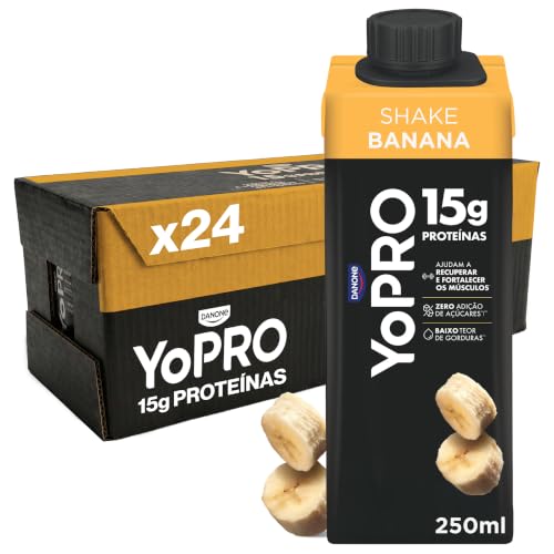 Pack YoPRO Bebida Láctea UHT Banana 15g de Proteínas 250ml - 24 Unidades