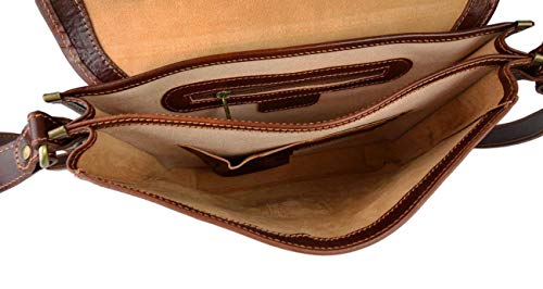 Sac postier en cuir marron idéal pour vos trajets urbains