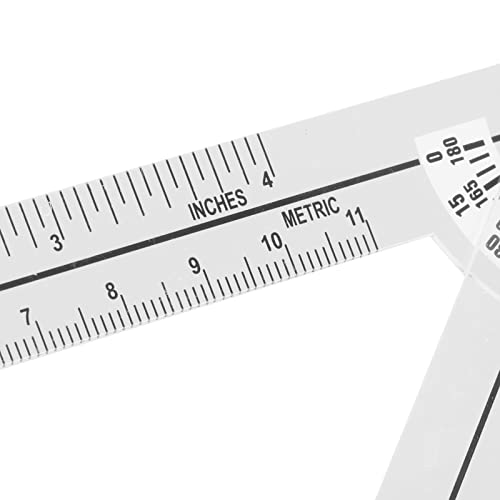 Goniometro 180° Transparente para Medición Física miniatura 6