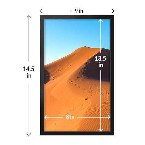 LaVie Home 8.5x14 Picture Frame for Wall Display, 8.5x14 Black Picture Frame with HD Plexiglas, 8.5 x 14 Poster Frame 1 Pack, Display Frame for Vertical or Horizontal, Classic Collection