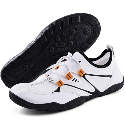 Image of WateLves Water Shoes Mens Womens Barefoot Beach Swim Shoes Quick-Dry Aqua Socks Pool Shoes for Surf Yoga Water Aerobics
