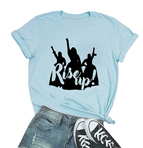 Rise Up Hamilton T Shirt Womens Musical Tshirt Young Scrappy & Hungry Graphic Tee Top
