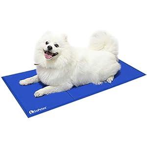 GoPetee Hond Koelmat Zelfkoeling Pad Niet-giftige Gel Zomer Slaapbed Comfort voor Kleine Grote Honden Huisdieren Katten Puppy Bed Sofa (blauw, Groot)