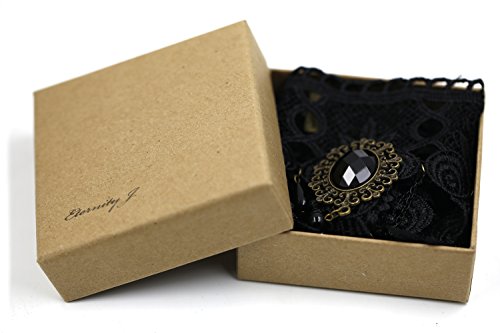 ETERNITY J. Elegant Vintage Princess Black Lace Gothic Statement Necklace Bracelet Victorian Lolita Choker Pendant… - Image 8