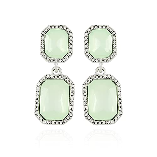 GUESS Chrystolite Statement-Ohrringe, Tropfenform, silberfarben,...