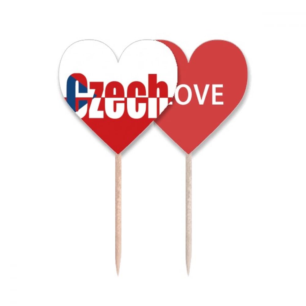 Pic cupcake drapeau tchèque amour pour apéritif dînatoire