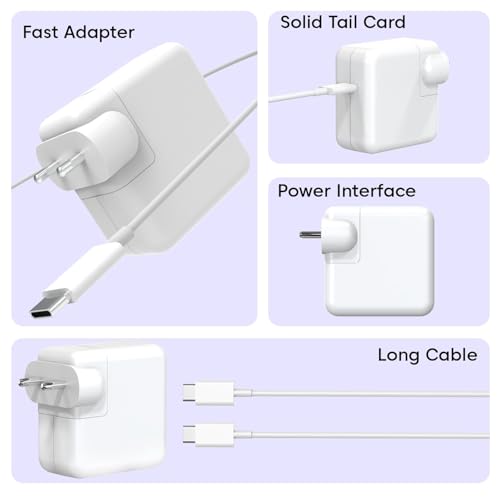 Image of USB-C Power 61W Adapter Charger for Ma /Book Air Ma /Book Pro 13 14 15 16 inch 2025 2024 2023 2022 2021 2020, M1 M2 M3 M4 Laptop 13 Inch /12 Inch /14 Inch, USB C Power Adapter, (AP 60W Type C)