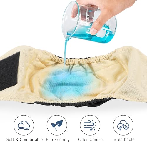 Image of 5 Pack Dog Diapers Male Reusable, Premium Belly Bands for Male Dogs, High Absorbing Male Dog Pee Wraps for Doggie in Incontinence or Excitable Urination and Training,Light Gray,XS