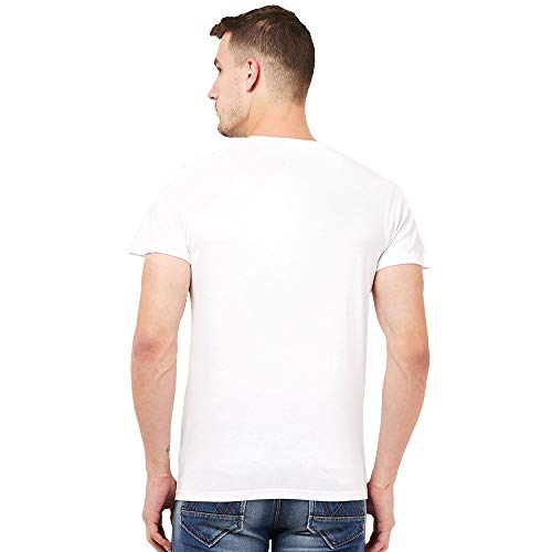 Image of Free Authority Justice League Printed Regular Fit White Cotton Men's T-Shirt