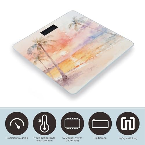 Báscula Digital de Baño Tropical Sunset con Pantalla LCD miniatura 3