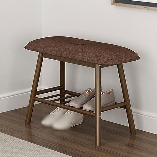 Banc de rangement chaussures bambou pour un couloir accueillant