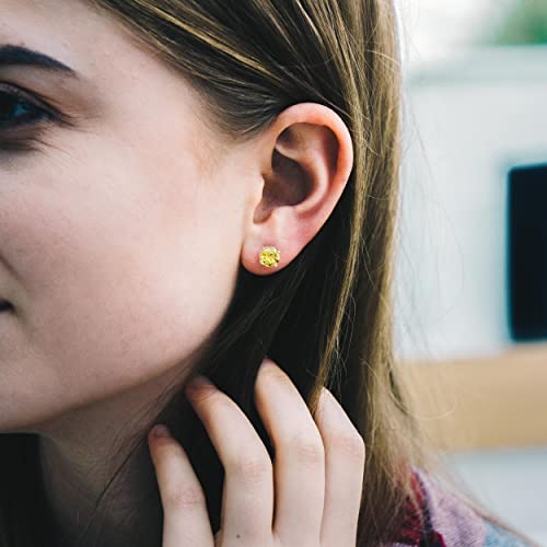 Philip Jones November (Topaz) Birthstone Earrings Created with Zircondia® Crystals - Image 9