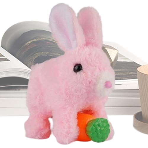 Genérico Juguete Conejo Móvil,Peluche Robot Adorable de Conejo con Sonidos y Orejas Móviles | Saltarín Eléctrico | para Niños Cumpleaños Fiestas Año Nuevo Pascua Rellenos para