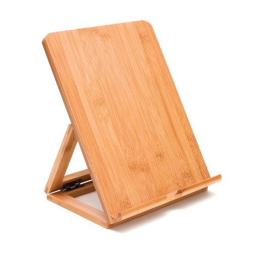 image for Lipper International 1886 Bamboo Wood Folding Stand for iPad, Samsung,