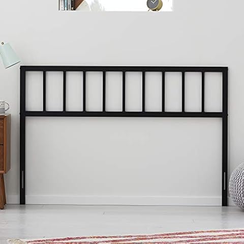 Linenspa Black Metal Headboard for Any Bed Size Cover