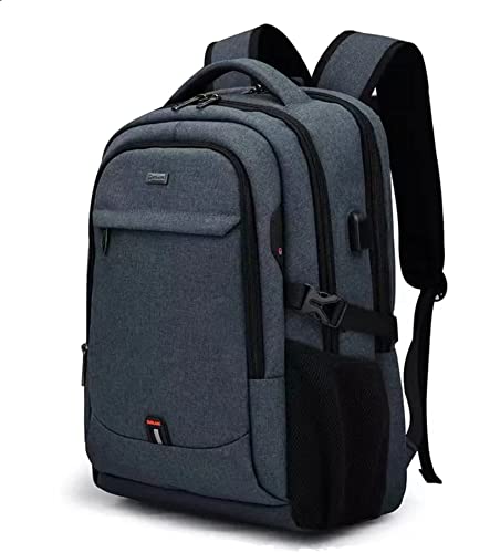 Mochila Executiva Para Notebook Impermeável de até 15.6 Polegadas, Multifuncionais Resistente para Viagens de Negócios Grande Escola Trabalho Viagens Mochila Casual (Cinza escuro)