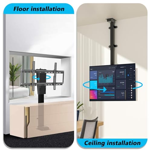 Support TV plafond motorisé rotatif à 360° avec commande à distance - 7