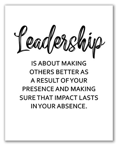 Leadership Print - 8" x 10" - Unframed, Inspiration Boss Gift, Quote Office