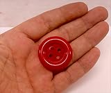 Large Size True Red Buttons Pack of 40