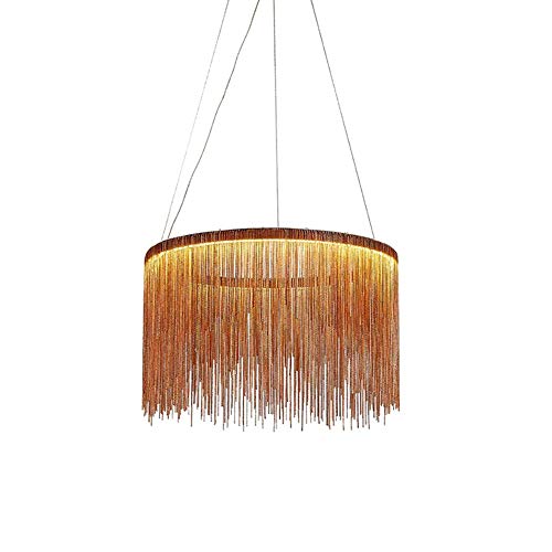Chandelier à franges moderne chromé 120cm lumière chaude YangRy pour salon