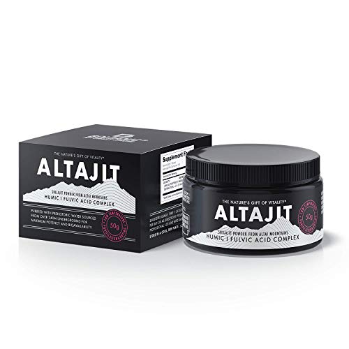 Altajit : #1 Shilajit on The Market. Purified with pre-Historic Water. 50 Grams. 82% fulvic Acid.Just 2% Moisture. Spoon Included. Easier to dose Than Shilajit Resin, Longer Shelf-Life.
