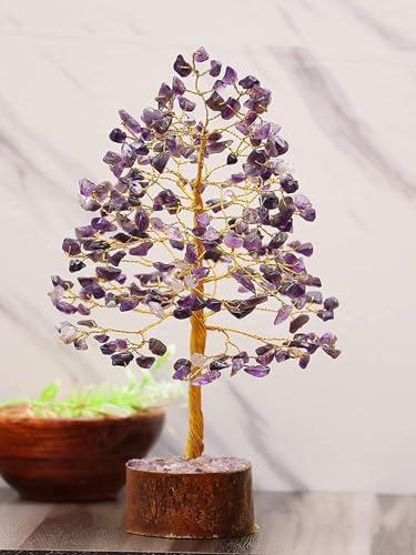 Image of ZAICUS Amethyst Crystal Tree Gemstone Healing Home Decor