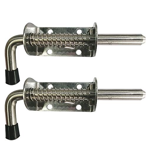 Banchelle Spring Latch Pin Shed Latch 304 Durable Stainless Steel For Door Gate Van Container 2 Pieces (128 Mm) #TOP6