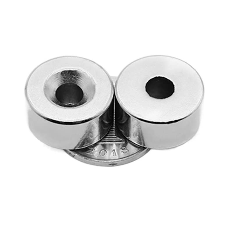 2-15pcs 20x10-6mm Cylinder Rare Earth Countersunk 20x10mm Hole 6mm Round Neodymium Magnetic Magnet(15pcs)