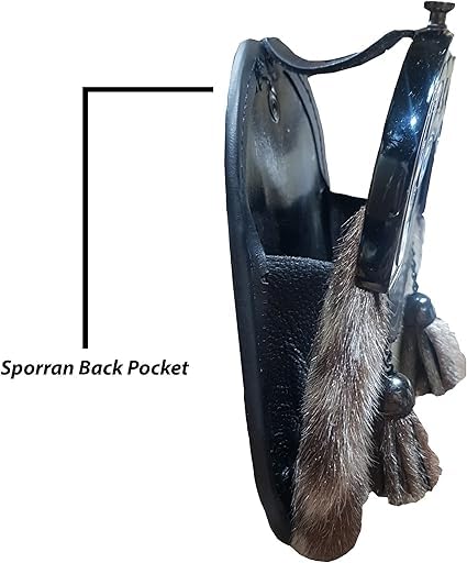 Scottish Kilt Sporran with Traditional Badges – Genuine Leather, Perfect for Highland Attire4