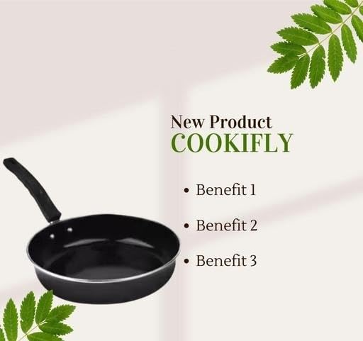Image of Induction Cast Iron Non Stick Cookware 2 Piece Set Fry Pan Kadai Kitchen Combo Gas Stove Compatible Durable Daily Use Black Free Size