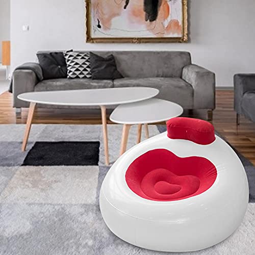 Luojlput Sofá inflável em formato de amor preguiçoso sofá para almoço reclinável espesso para lazer