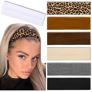 Tobeffect Headbands for Women Non Slip Trendy Womens Headbands 7PCS Elastic Hair Bands for Women’s Hair Workout Sweat Head Bands Soft Thick Cotton Cloth Headband for Yoga Running Sport